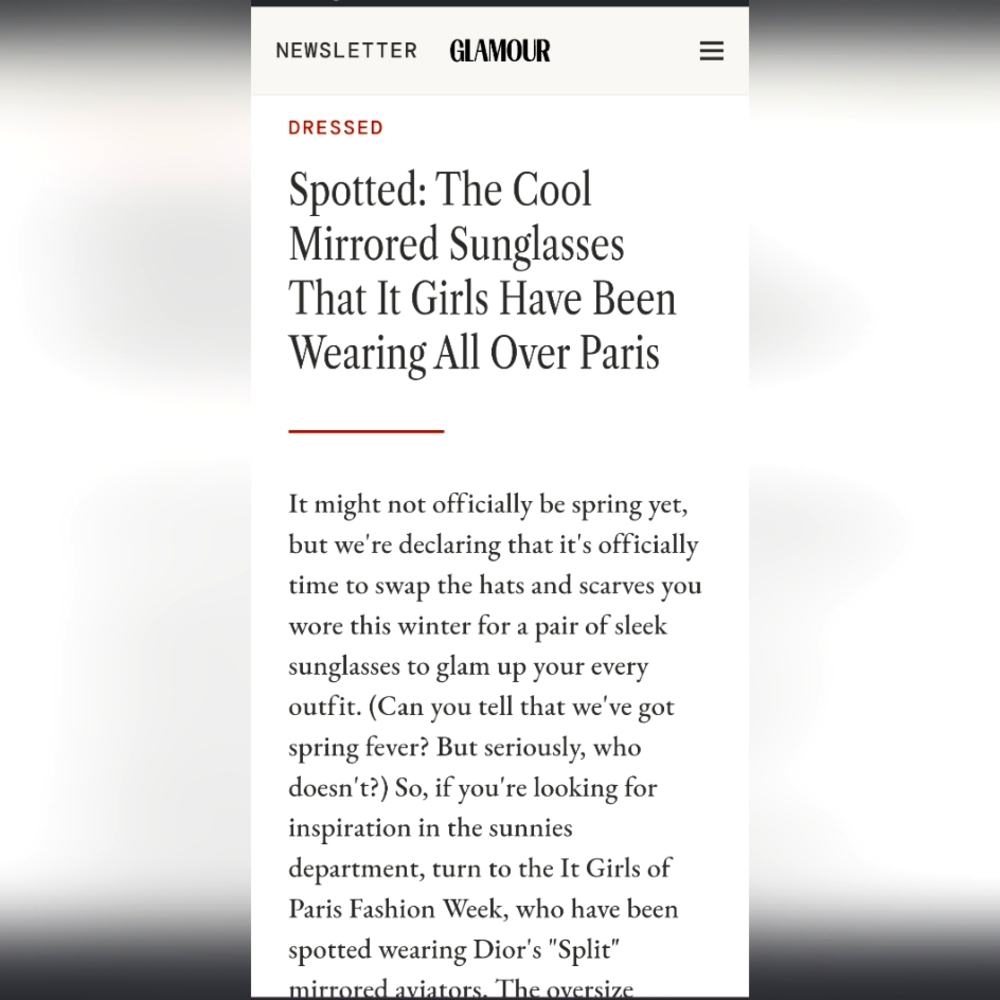 DIOR split aviator gold sunglasses unisex luxury CD logo - Picture 4 of 17